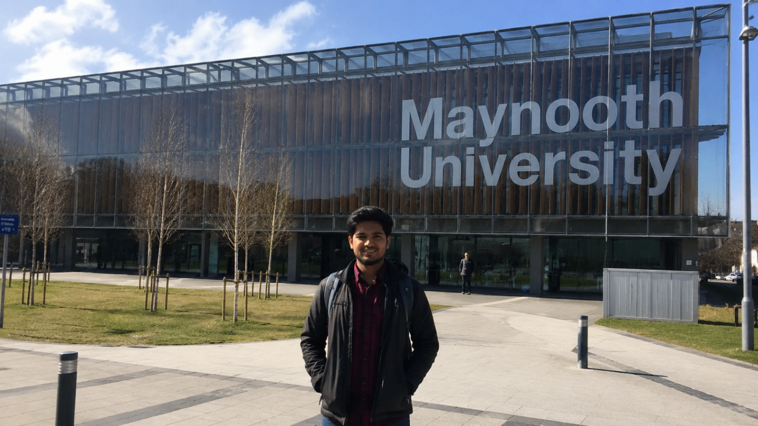 A ScoreMax student on campus at Maynooth University, Ireland.